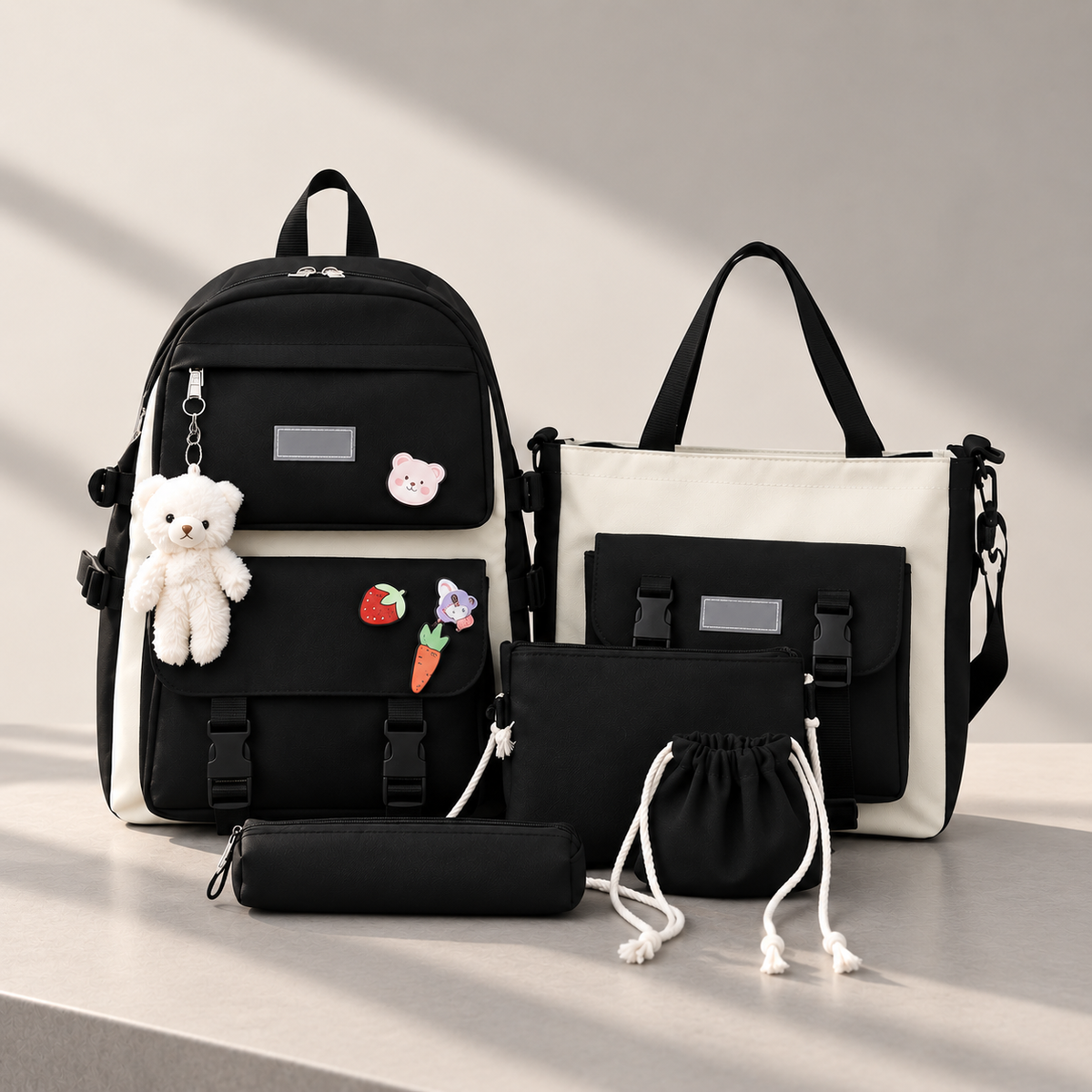 Kit Maleta Mochila Bolsos 5 en 1