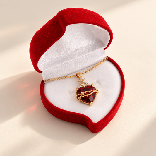 Collar sagrado corazón + caja corazón