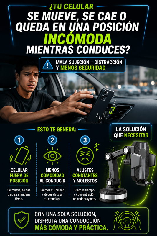 Soporte premium para celular GripDrive 360°