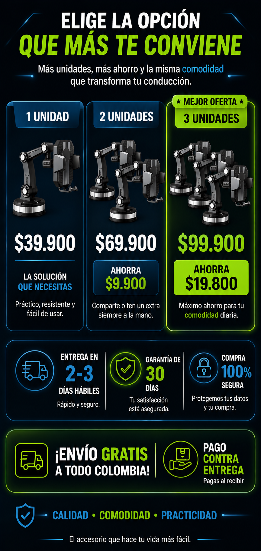 Soporte premium para celular GripDrive 360°