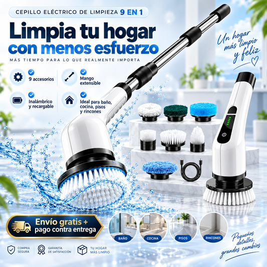 Cepillo Eléctrico de Limpieza 9 en 1