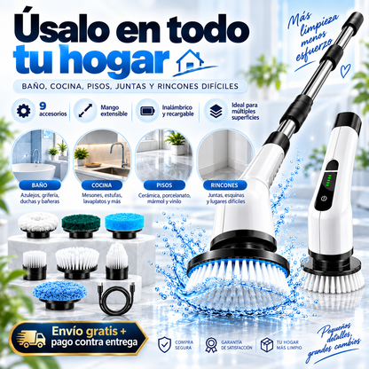 Cepillo Eléctrico de Limpieza 9 en 1