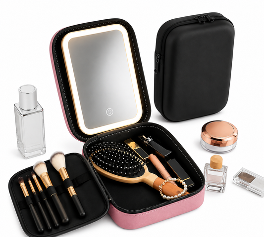 Cosmetiquera neceser con espejo led