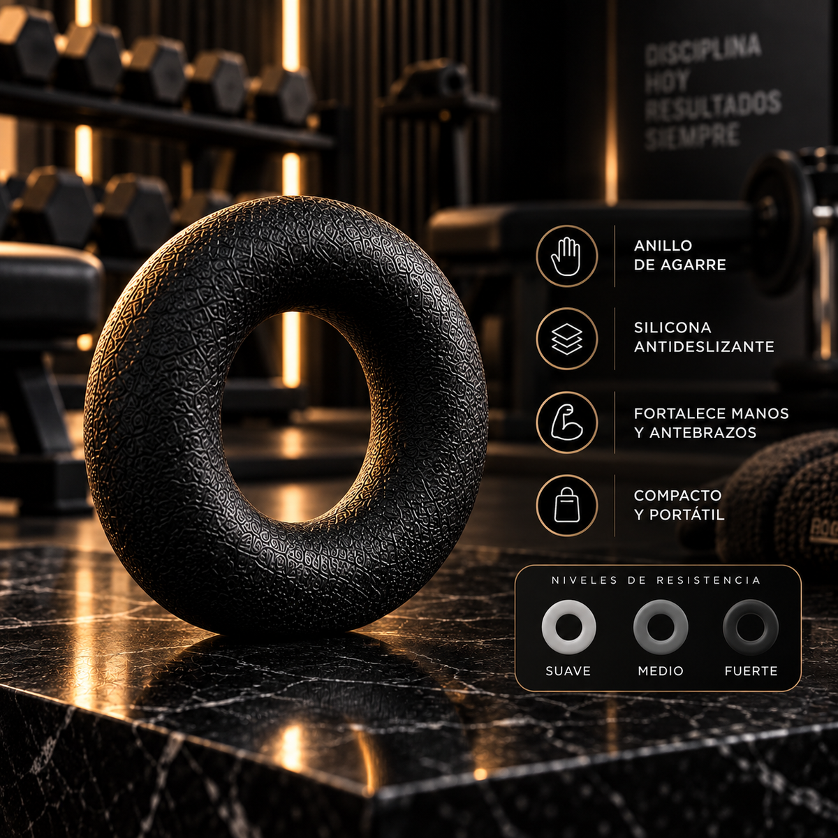 Ejercitador de antebrazo Hand Grip Kit